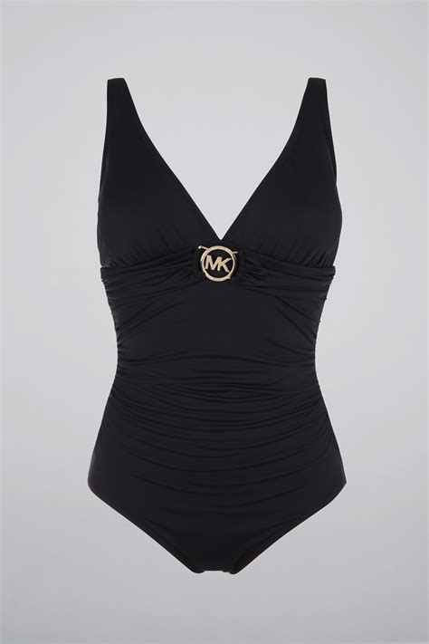 michael kors black one piece bathing suit|Women's Designer Swimwear .